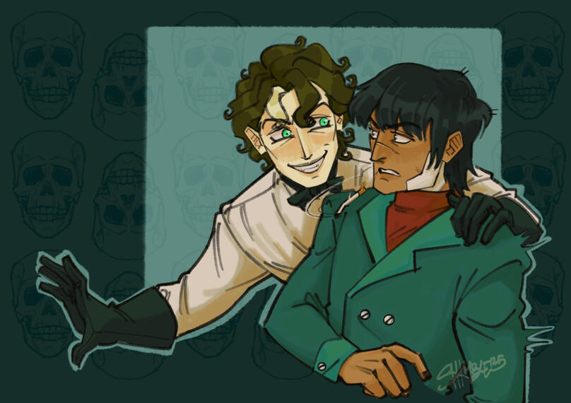 2025 (half body, full render, +1 character, pattern/prop background)