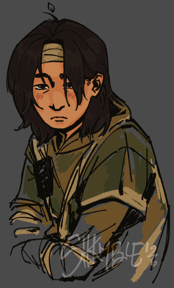 (bust, colored, no background)