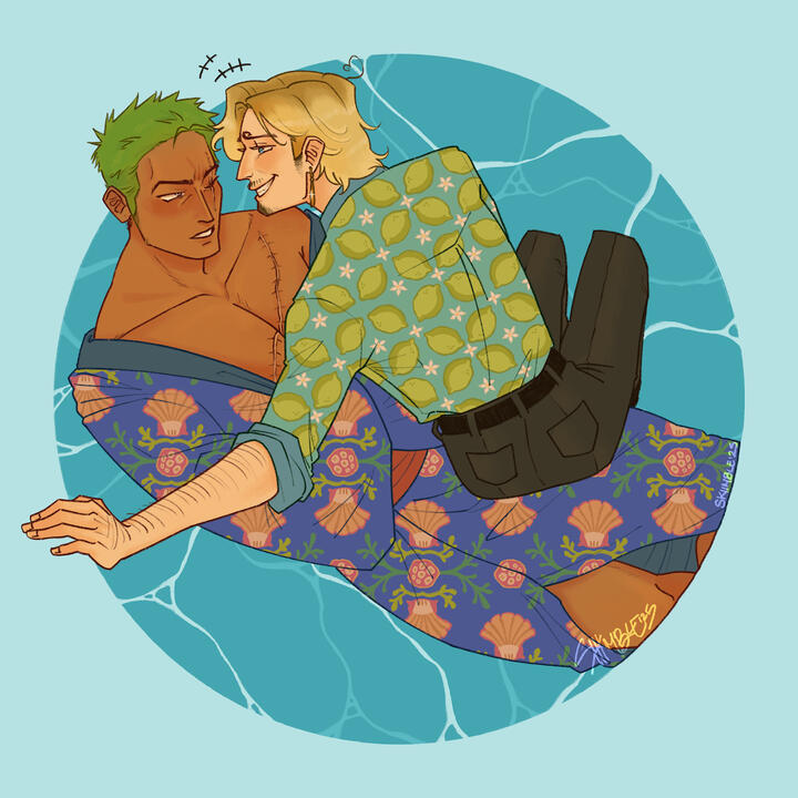 2025 (full body, full render, +1 character, pattern/prop background)